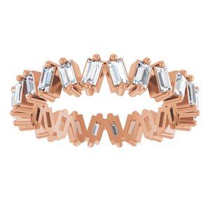 14K Rose 1 1/2 CTW Lab-Grown Diamond Eternity Band Size 7