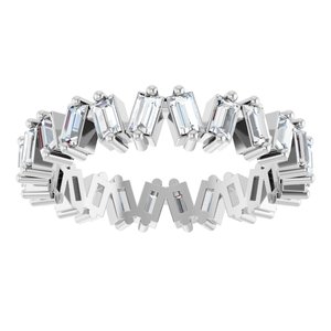 14K White 1 CTW Natural Diamond Eternity Band Size 5