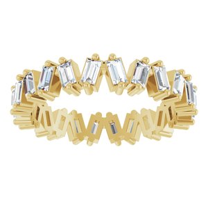 14K Yellow 1 1/2 CTW Lab-Grown Diamond Eternity Band Size 7