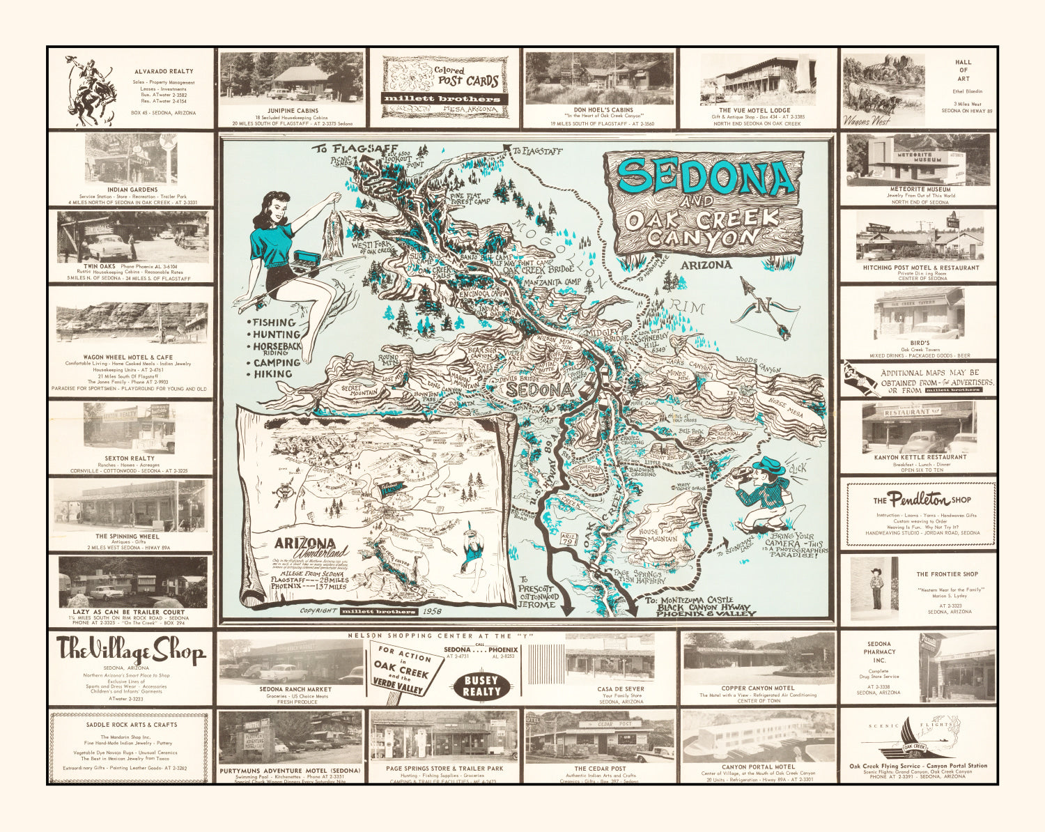 Vintage Sedona Map 1958