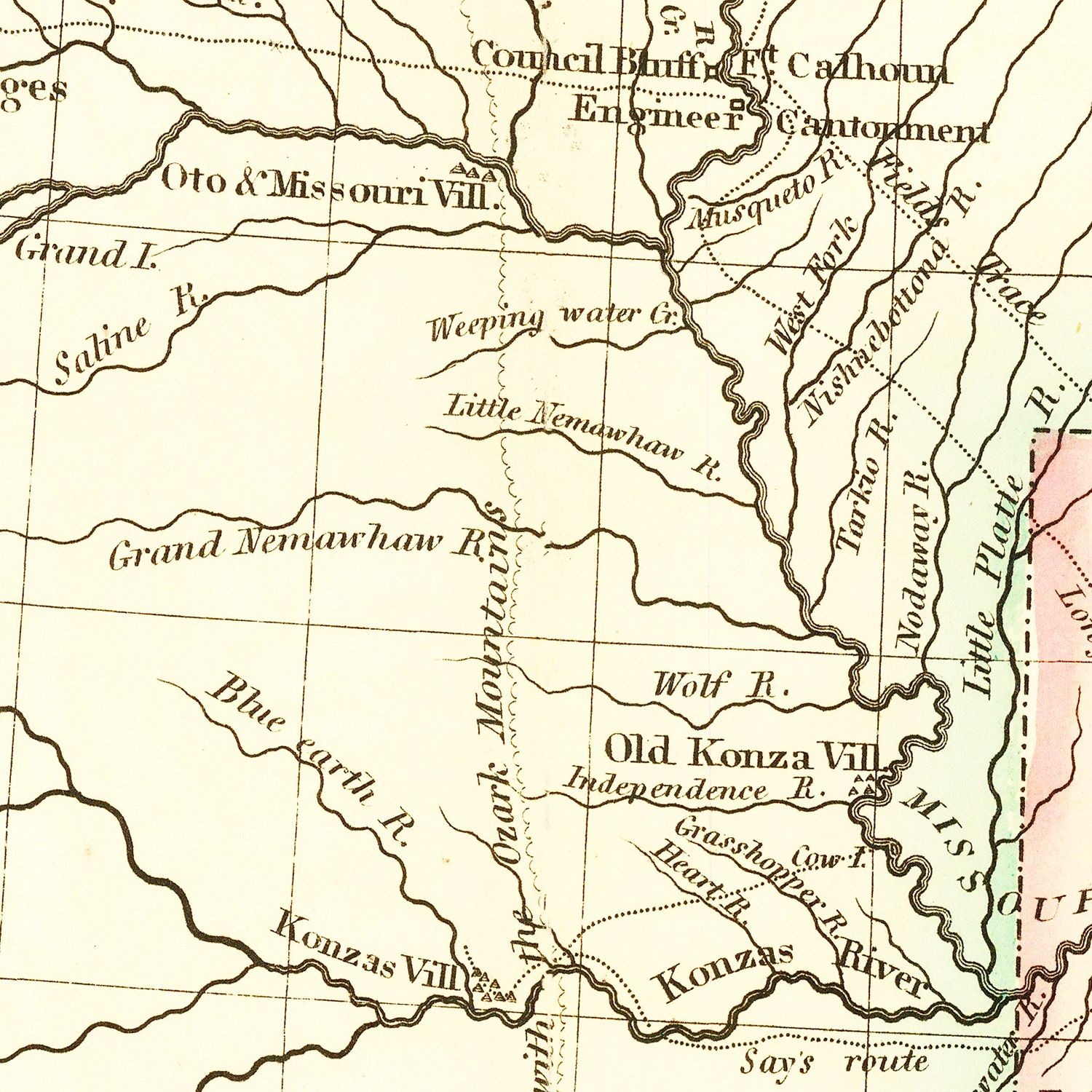 Vintage Map of Arkansas 1822