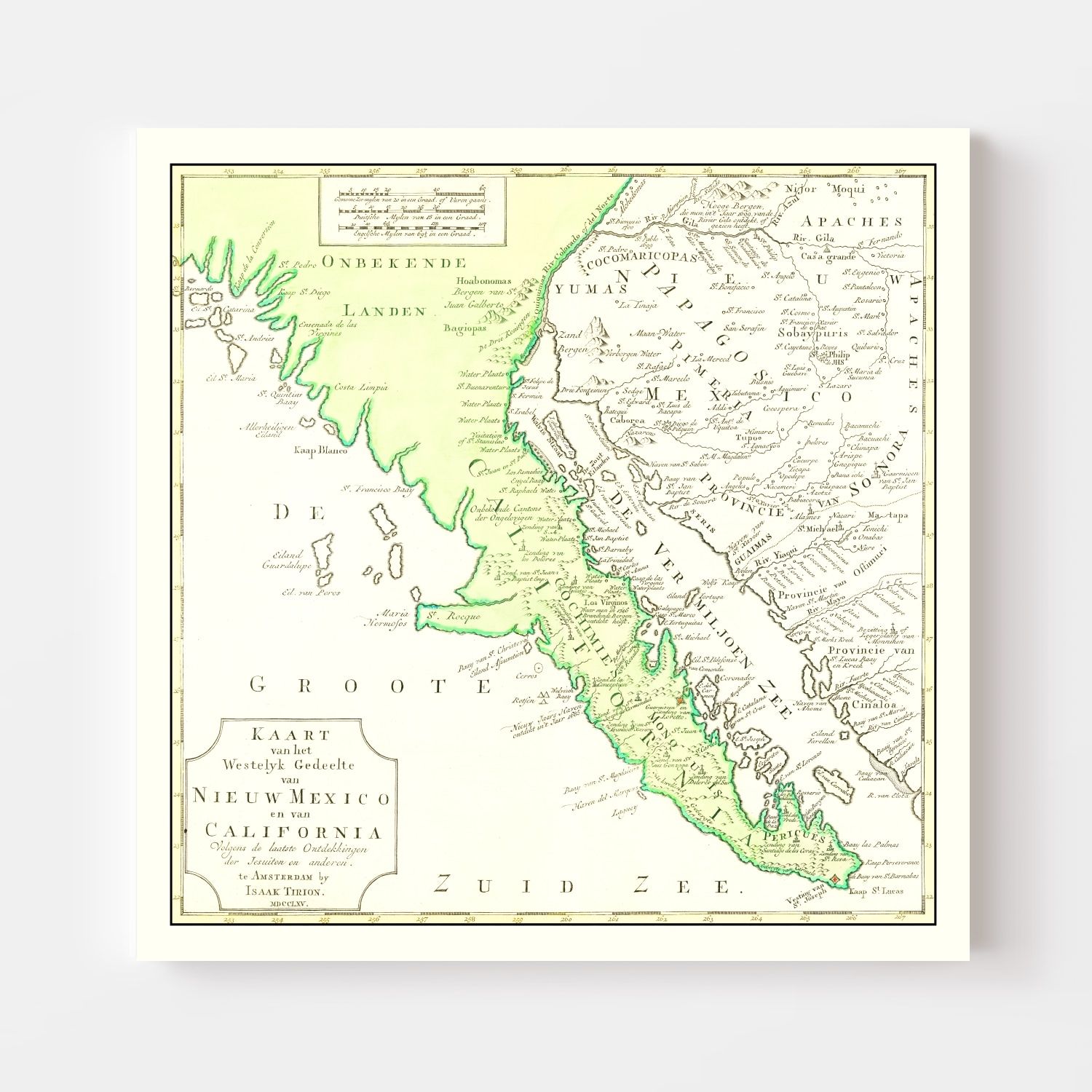 Vintage Map of California 1765