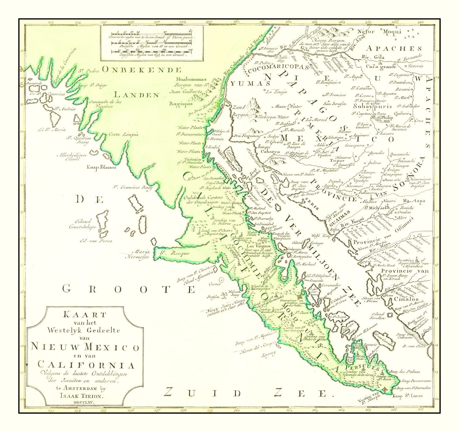 Vintage Map of California 1765