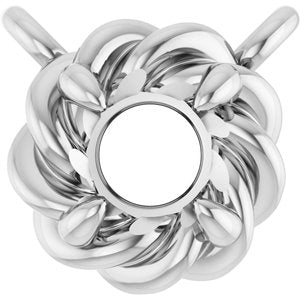 Platinum 1/10 CT Natural Diamond Claw-Prong Rope Necklace Center