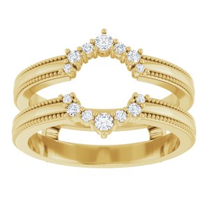 14K Yellow 1/6 CTW Natural Diamond Ring Guard