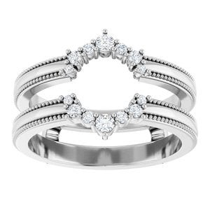 14K White 1/6 CTW Lab-Grown Diamond Ring Guard