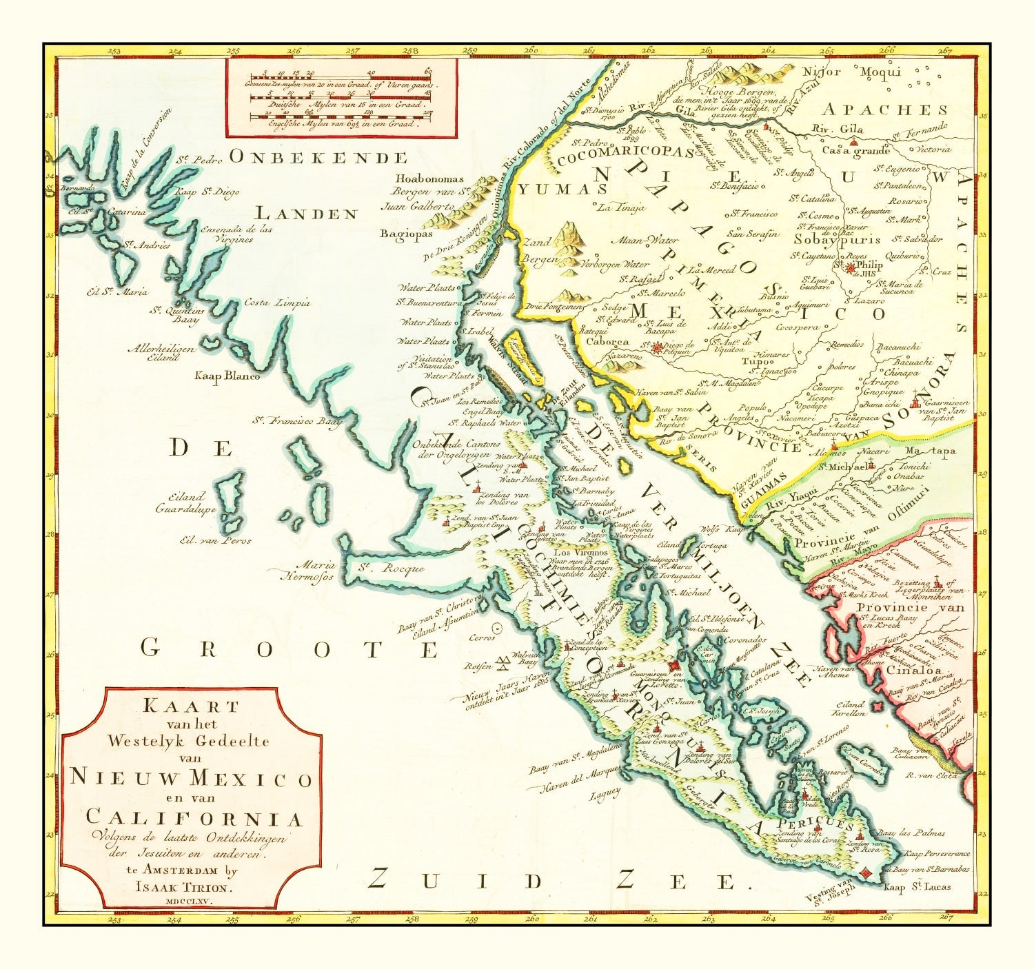 Vintage Map of California 1765