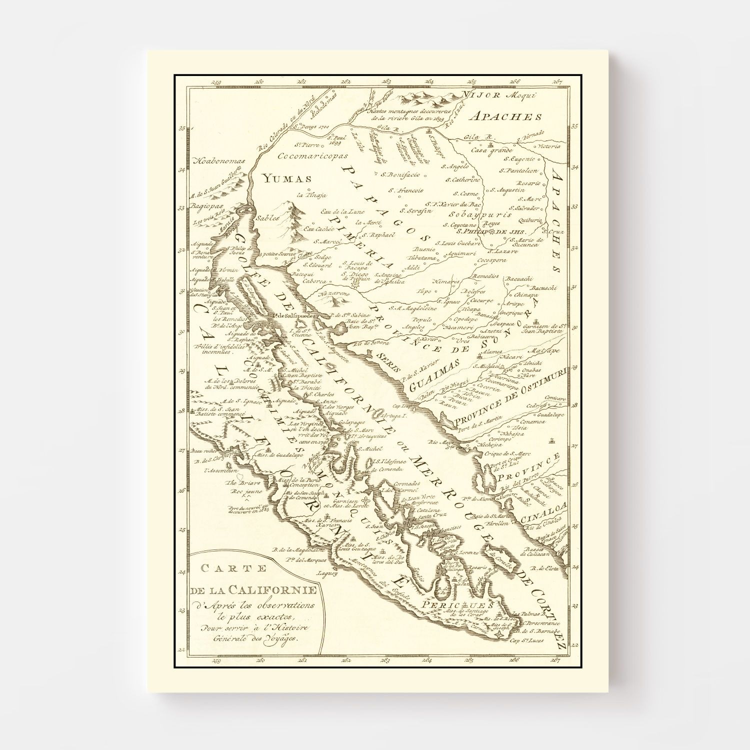 Vintage Map of California 1777