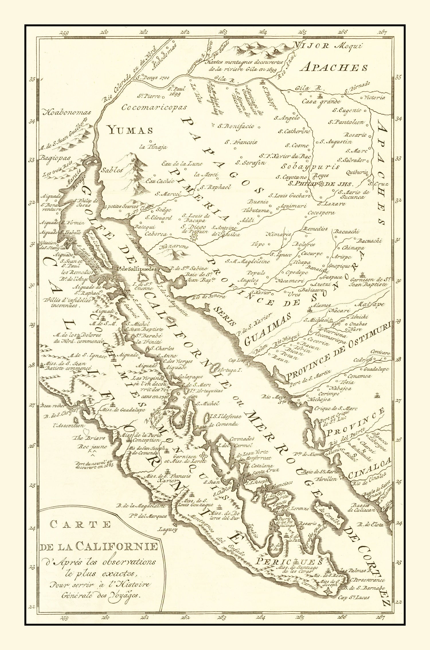 Vintage Map of California 1777