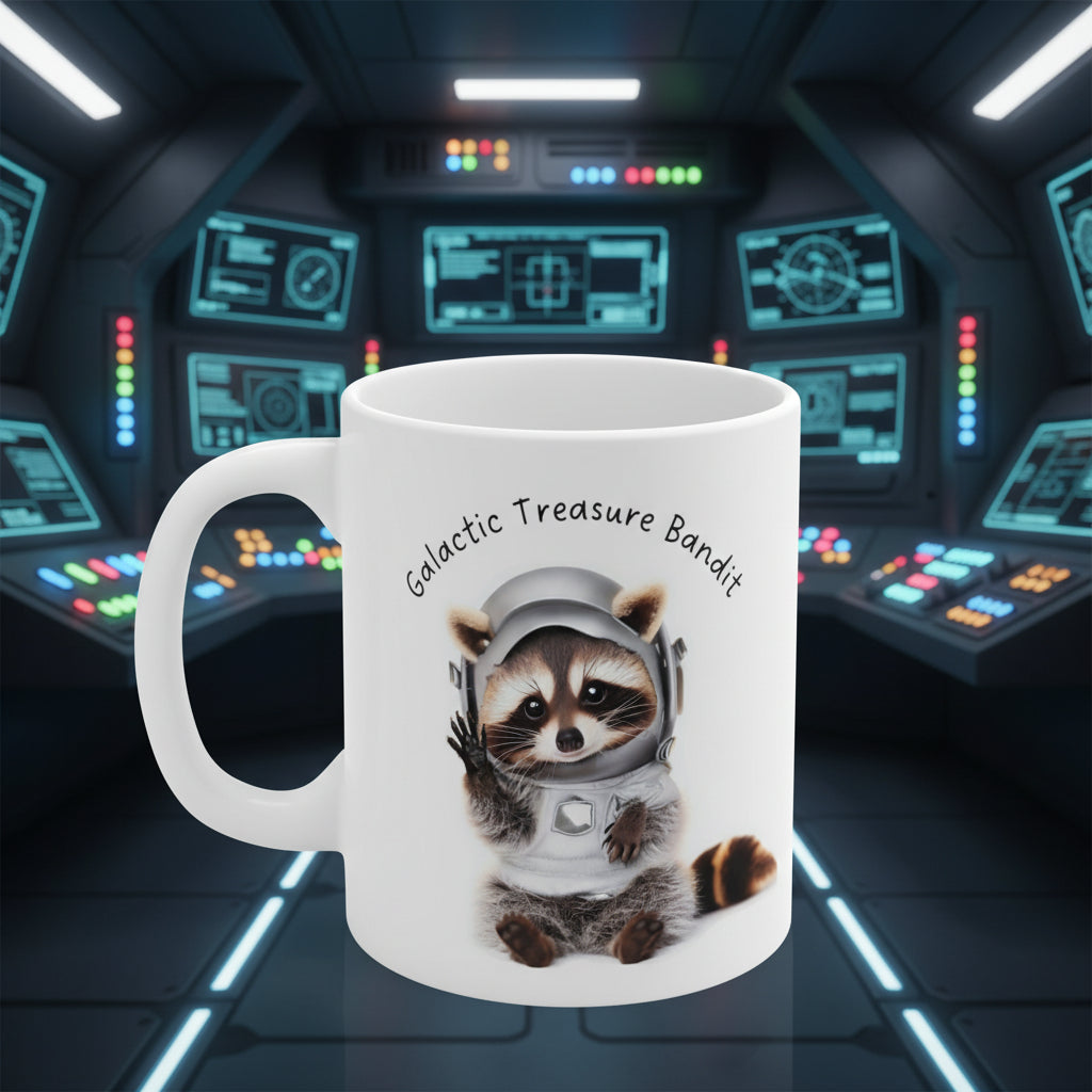 Cute Raccoon Galactic Treasure Bandit Mug
