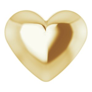 Puffed Heart Necklace or Pendant