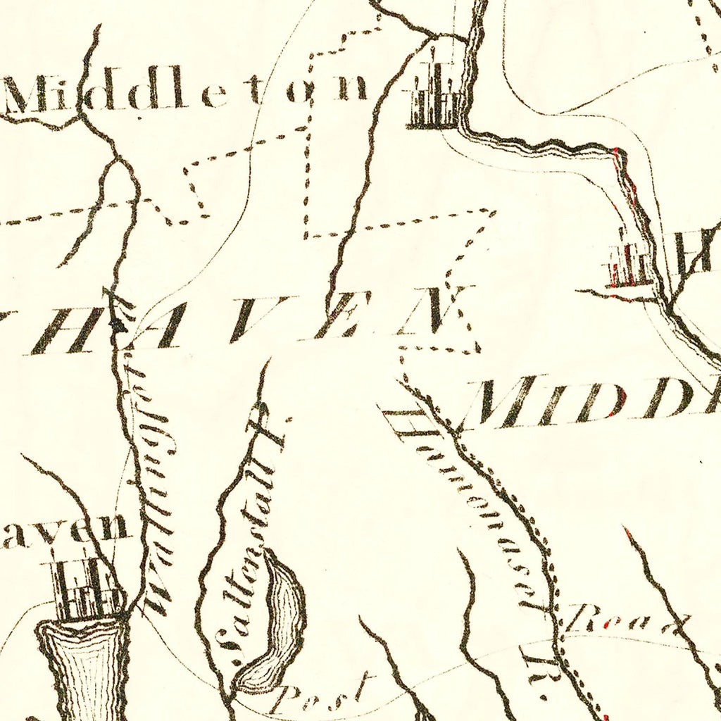 Vintage Map of Connecticut 1795
