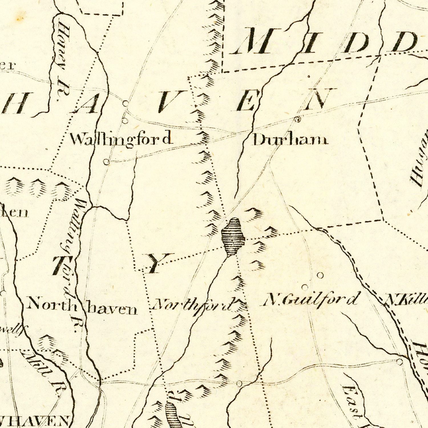 Vintage Map of Connecticut 1796