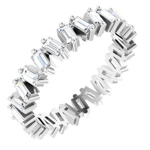 Platinum 7/8 CTW Natural Diamond Eternity Band Size 6