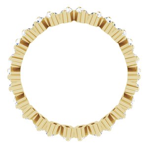 14K Yellow 7/8 CTW Natural Diamond Eternity Band Size 6