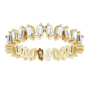14K Yellow 7/8 CTW Natural Diamond Eternity Band Size 6