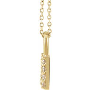 14K Yellow Gold 1/2 CTW Natural Diamond Lock 16-18" Necklace