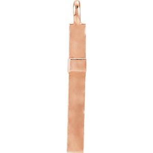 14K Rose Gold Posh Mommy® Cross Dangle – image 2