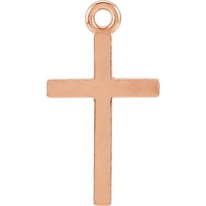 14K Rose Gold Posh Mommy® Cross Dangle