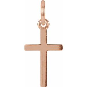 14K Rose Gold Posh Mommy® Cross Charm/Pendant