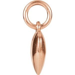 14K Rose Gold Posh Mommy® Puffed Heart Charm/Pendant – image 2