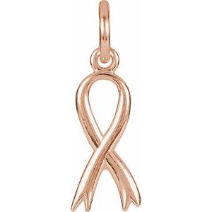14K Rose Gold Posh Mommy® Breast Cancer Awareness Charm/Pendant