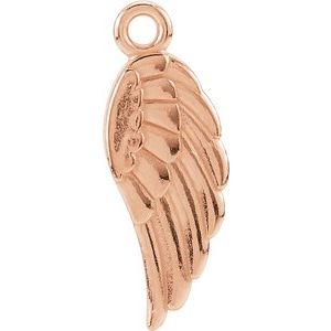 14K Rose Gold Posh Mommy® Angel Wing Dangle