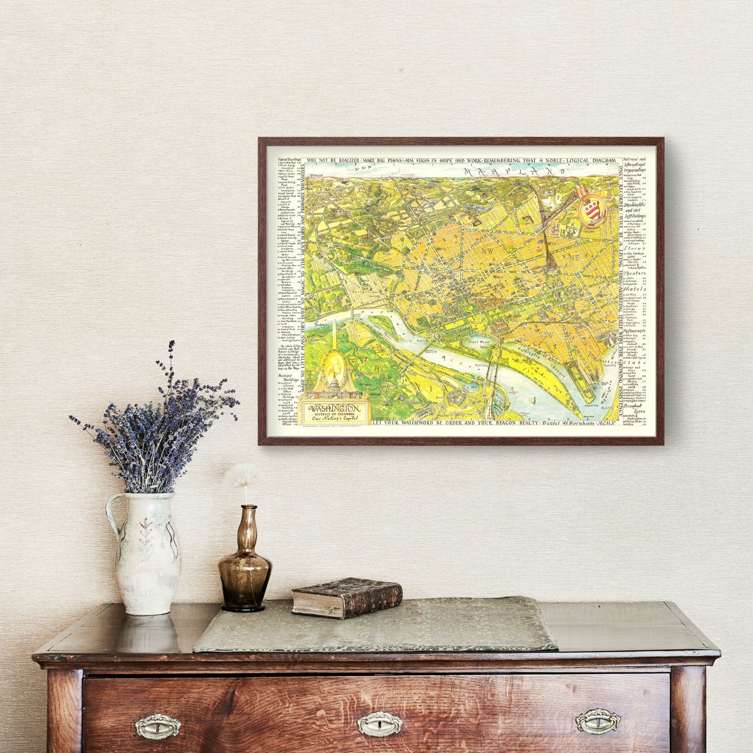Vintage Map of Washington, DC 1948