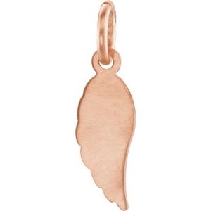 14K Rose Gold Posh Mommy® Angel Wing Charm/Pendant – image 3
