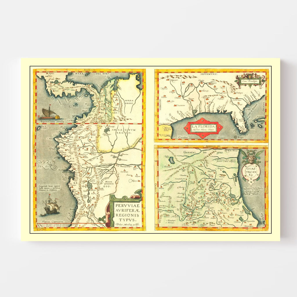 Vintage Map of Florida 1584