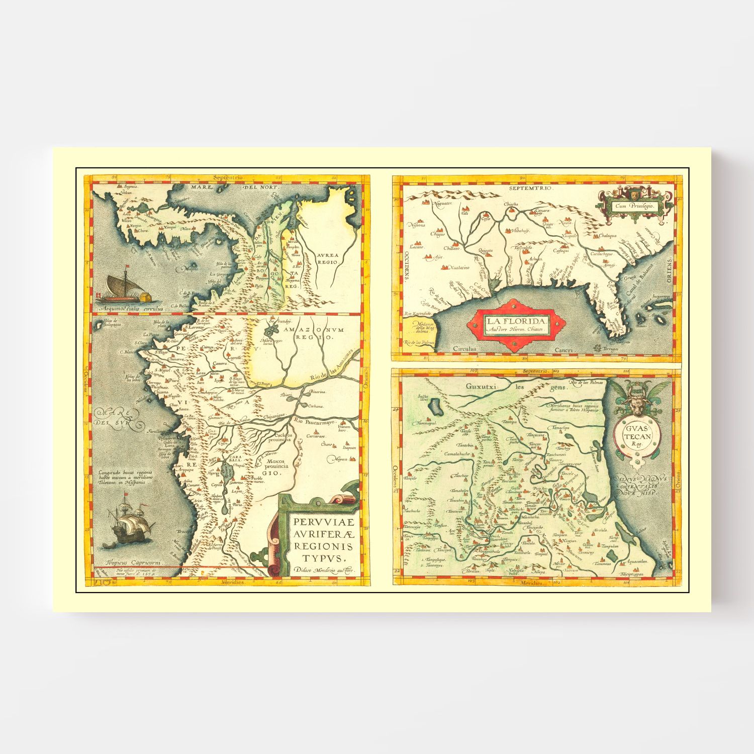 Vintage Map of Florida 1584