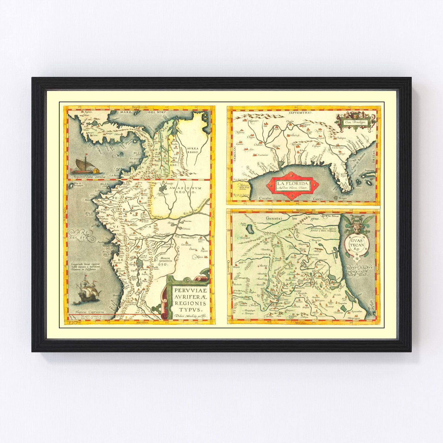Vintage Map of Florida 1584
