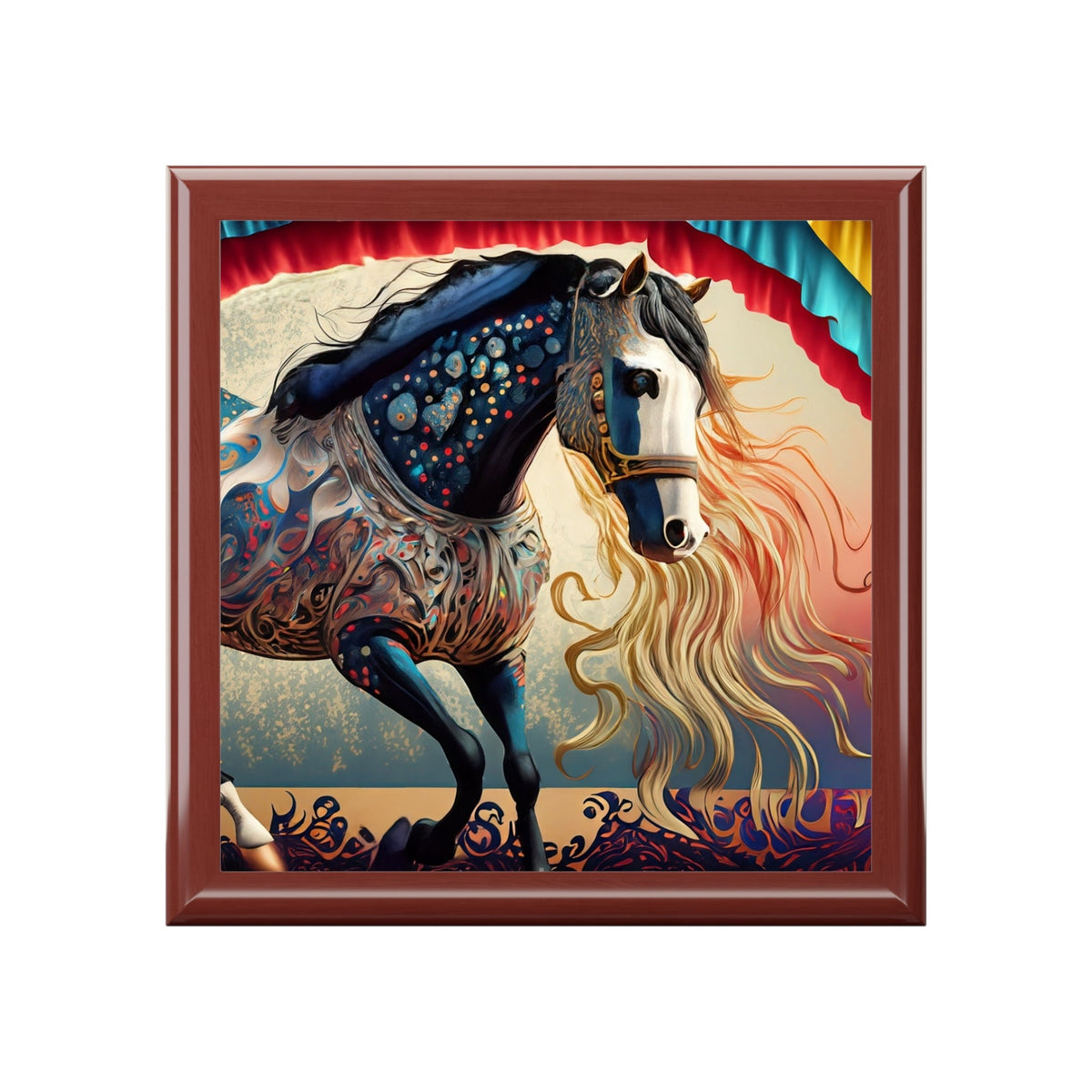 Bejeweled Horse Jewelry Box