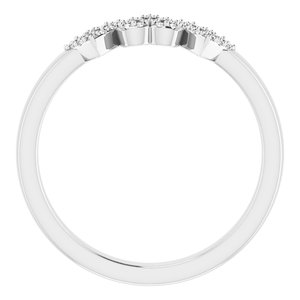 14K White Gold .08 CTW Natural Diamond Heart Ring