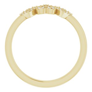 14K Yellow Gold .08 CTW Natural Diamond Heart Ring