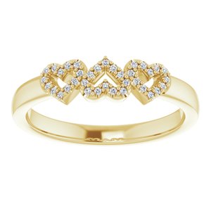 14K Yellow Gold .08 CTW Natural Diamond Heart Ring