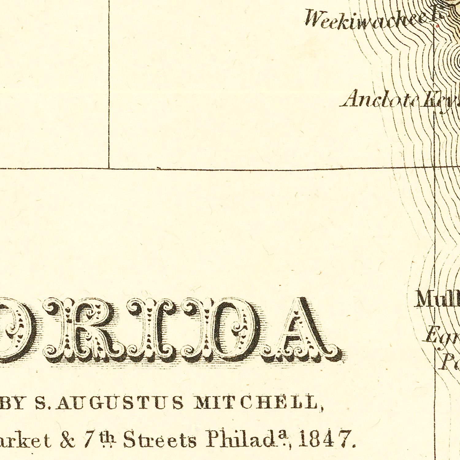 Vintage Map of Florida 1847