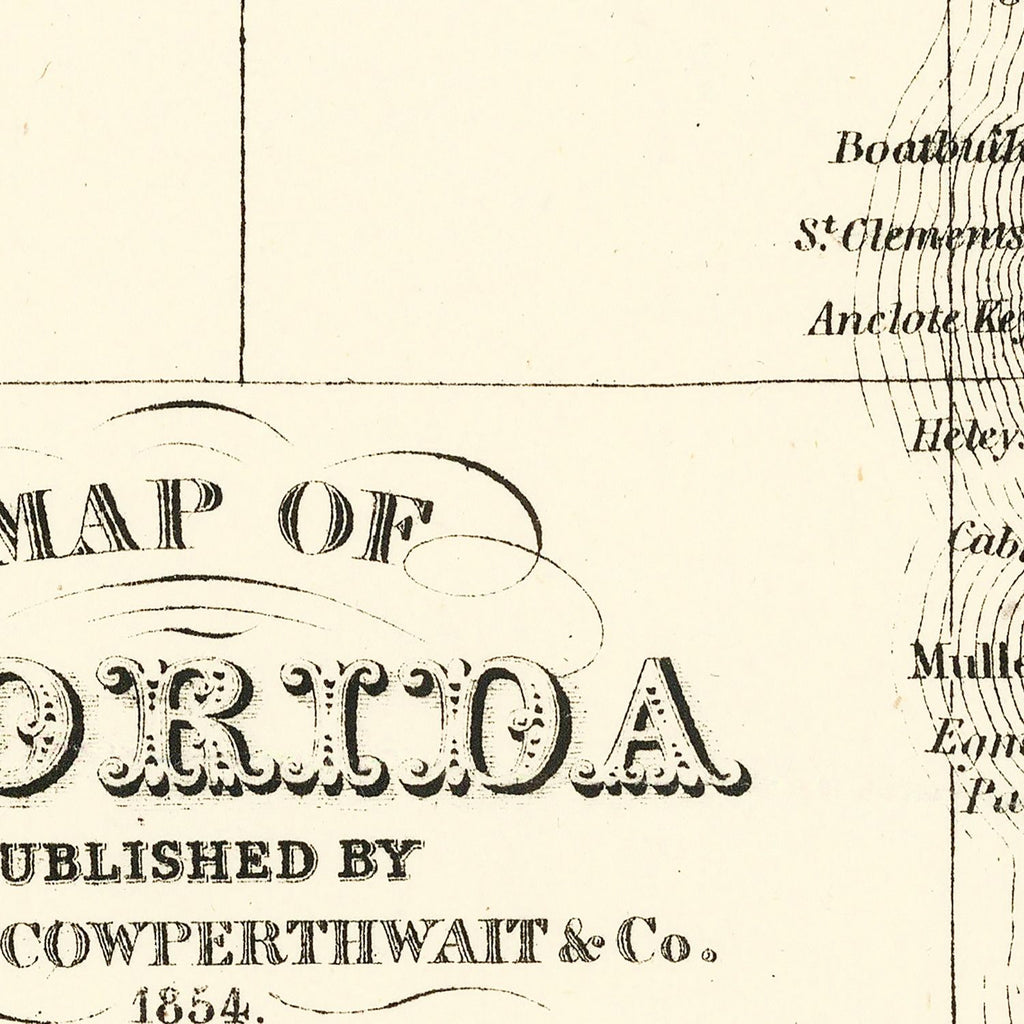 Vintage Map of Florida 1854