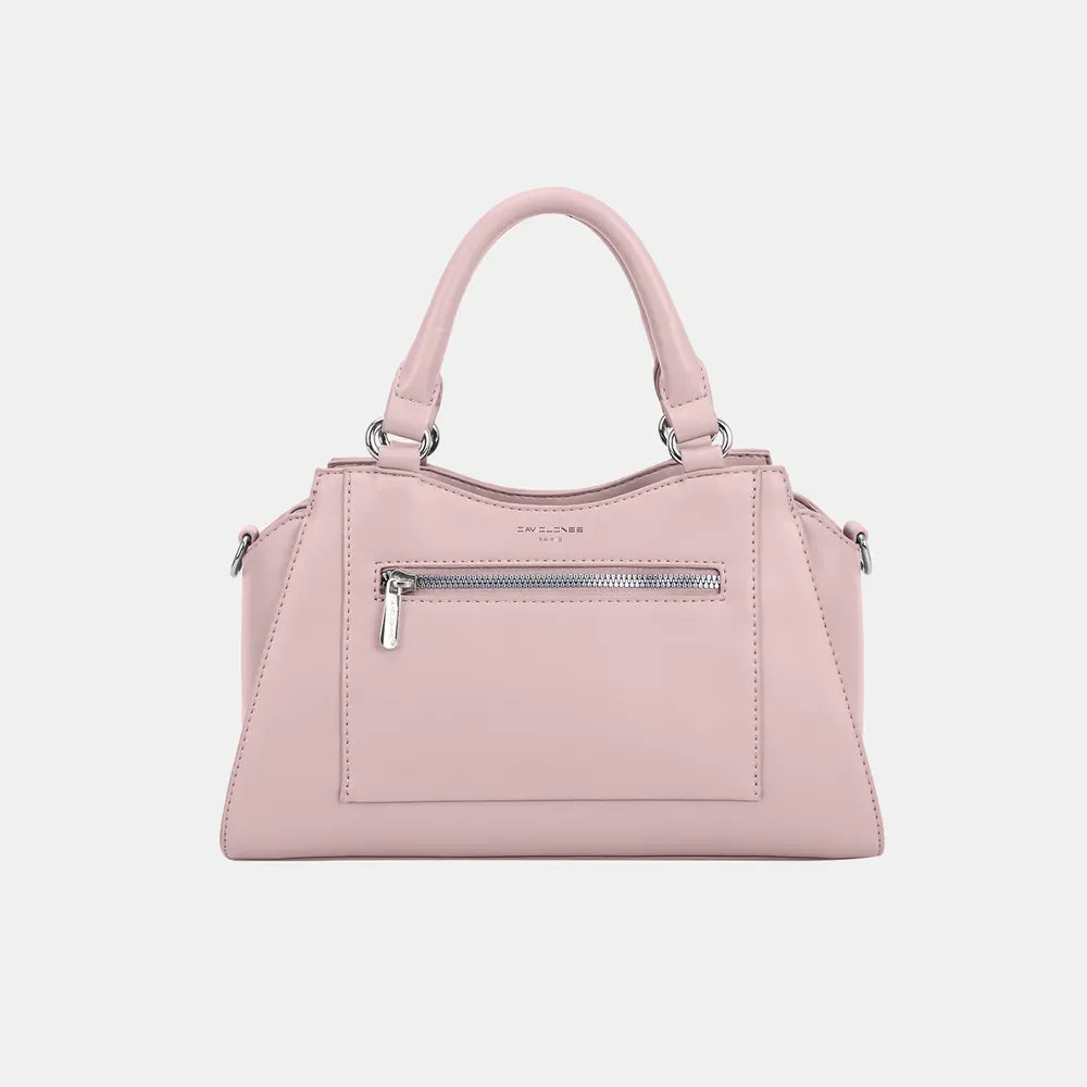 David Jones PU Leather Handbag Sleek Durable Everyday Tote