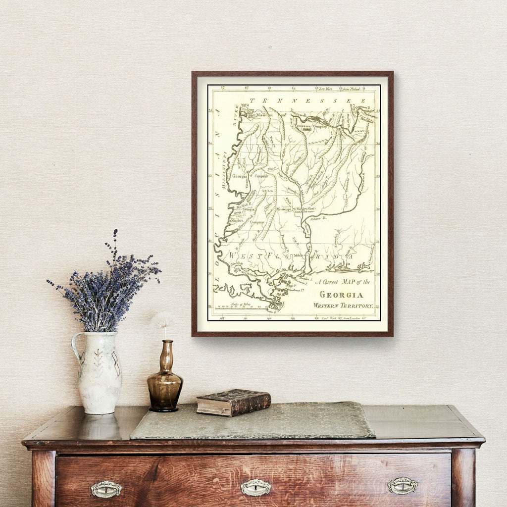 Vintage Map of Georgia 1797