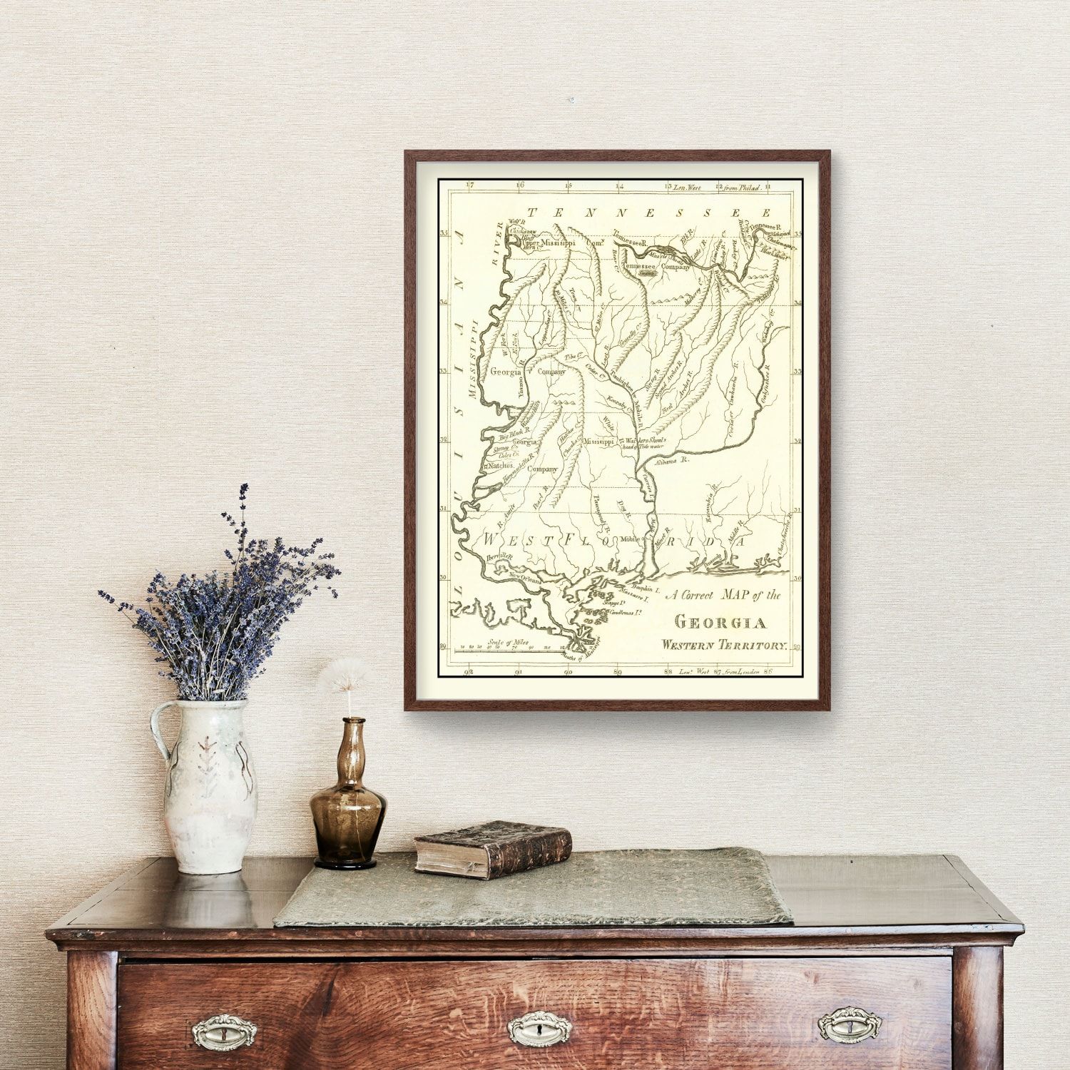 Vintage Map of Georgia 1797