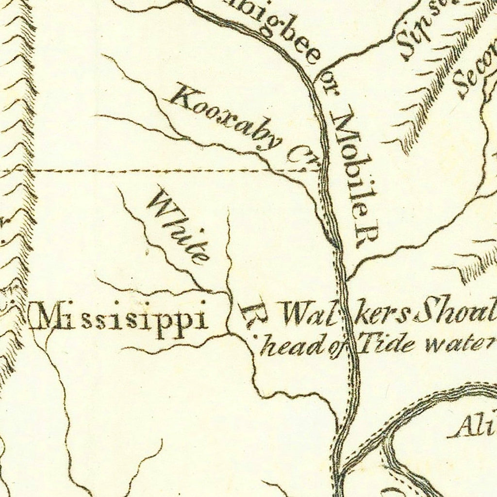 Vintage Map of Georgia 1797