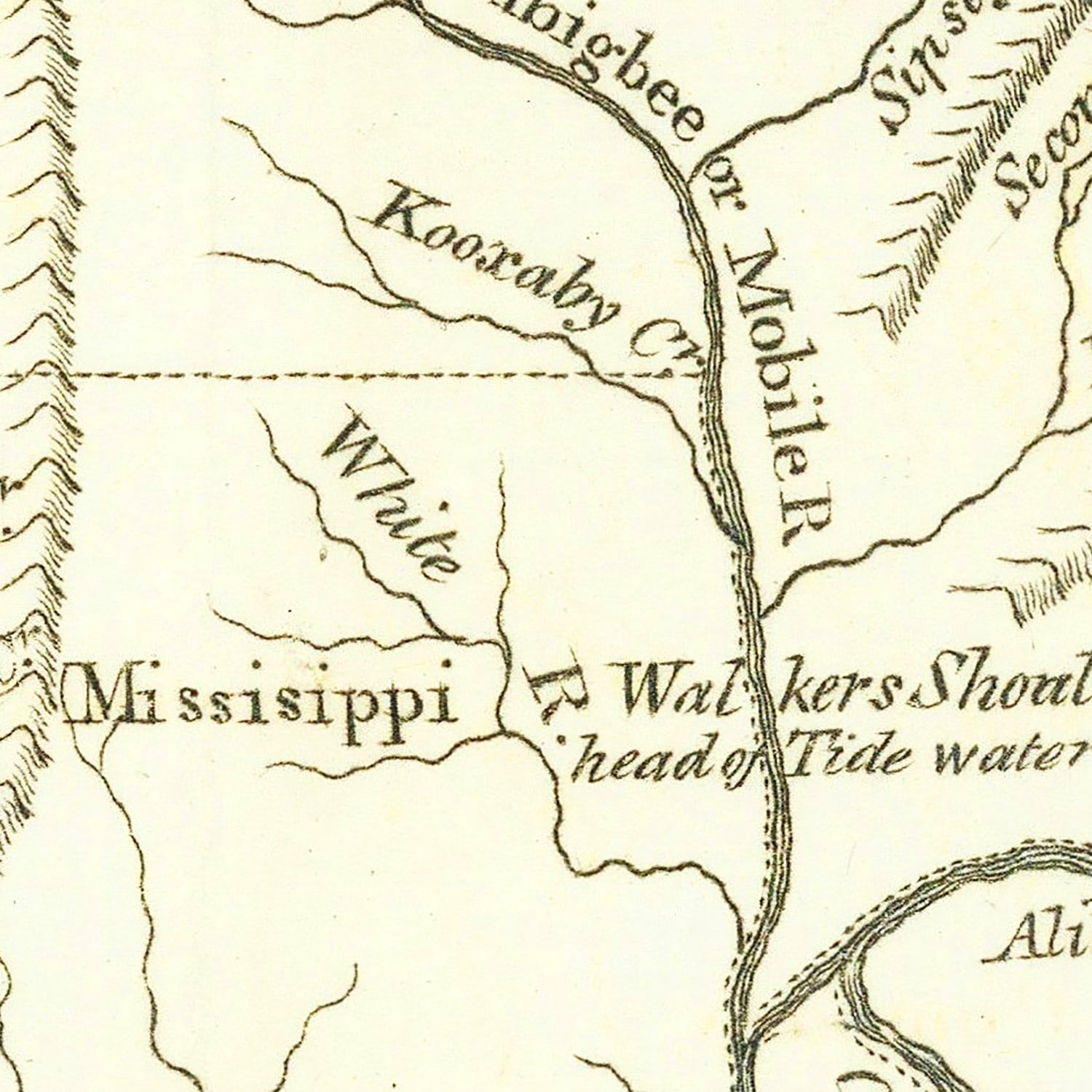Vintage Map of Georgia 1797