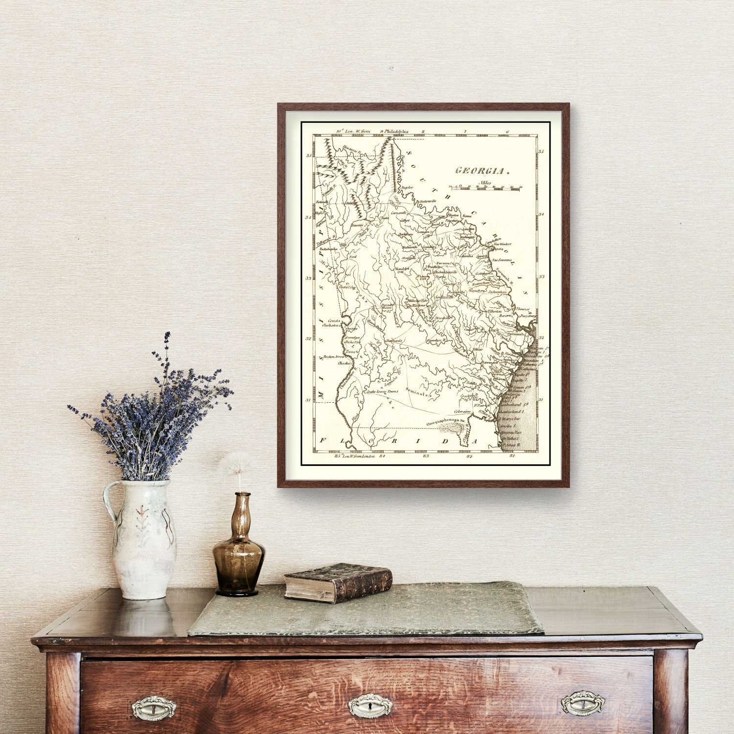 Vintage Map of Georgia 1814
