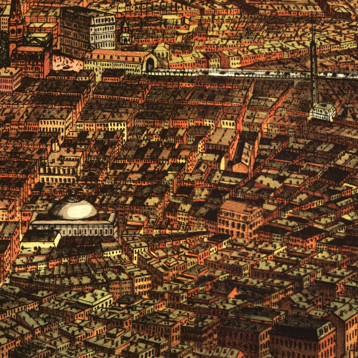 Vintage Map of New York City, New York 1870