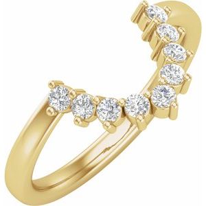 14K Yellow 1/3 CTW Natural Diamond Matching Band