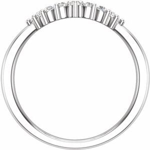 14K White 3/8 CTW Natural Diamond Matching Band