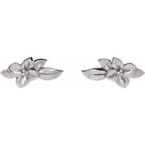 Sterling Silver Flower Earrings