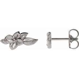 Sterling Silver Flower Earrings