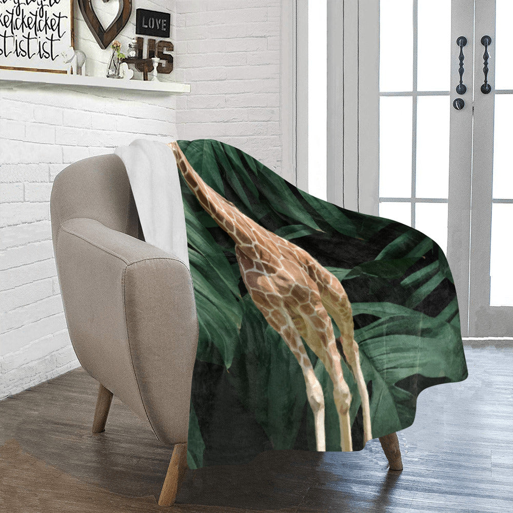 Tall Giraffe Ultra-Soft Micro Fleece Blanket 40" x 50" (Made in USA)